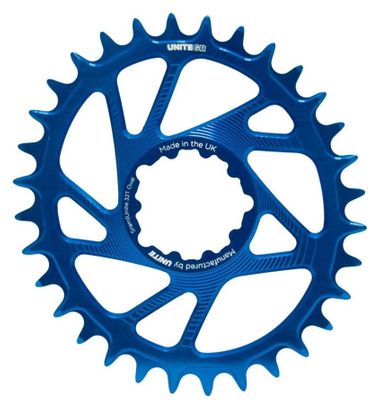 Plateau Ovale Unite Grip Ring V2 - Sram Direct Mount Bleu 32 Dents