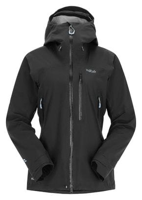 Rab Chaqueta Impermeable Firewall Negra Mujer