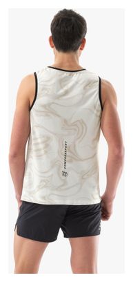 Débardeur Compressport Performance Blanc/Marron Homme