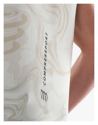 Débardeur Compressport Performance Blanc/Marron Homme