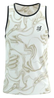 Débardeur Compressport Performance Blanc/Marron Homme