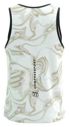 Débardeur Compressport Performance Blanc/Marron Homme