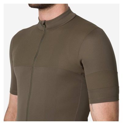 Maglia Rapha Brevet Element Khaki da uomo a maniche corte