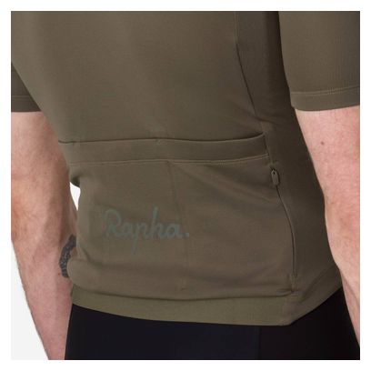 Maglia Rapha Brevet Element Khaki da uomo a maniche corte