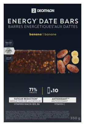 10 Aptonia Barritas Energéticas Dátiles Plátanos 35g