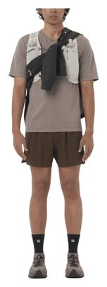 T-Shirt Running Salomon SHKout Core Marron Homme