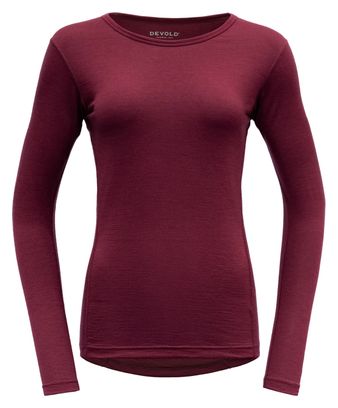 Devold Breeze Langarm Unterhemd Merino 150 Rot Damen