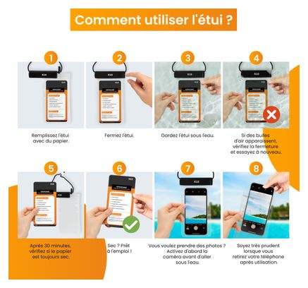 Housse étanche pour smartphone avec cordon R2B Lot de 2