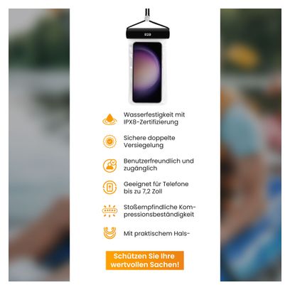 Housse étanche pour smartphone avec cordon R2B Lot de 2