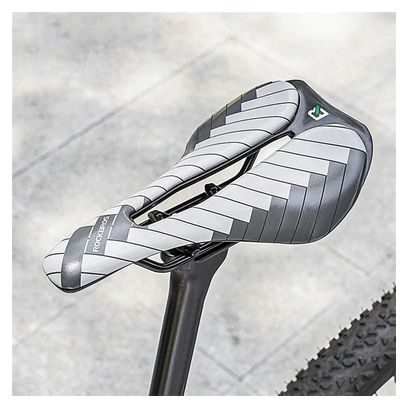 Selle de vélo de route et VTT respirante en cuir PU- noir