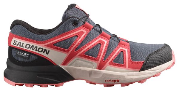 Zapatillas Trail Salomon Speedcross Impermeables Azul/Rosa Niño