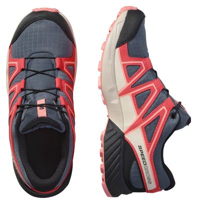 Zapatillas Trail Salomon Speedcross Impermeables Azul/Rosa Niño
