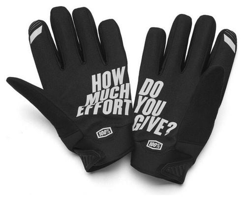 100% Brisker Heather Grey Long Gloves