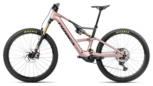 VTT Électrique Tout-Suspendu Orbea Rise LT M10 12V 420 Wh Shimano 85 Nm 29'' Rose Desert Gris Carbon Raw 2025