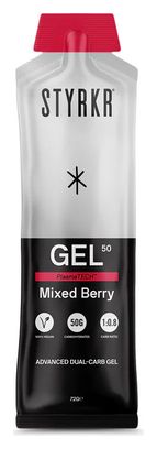 Gel énergétique Styrkr GEL50 Dual-Carb Baies rouges - 72g