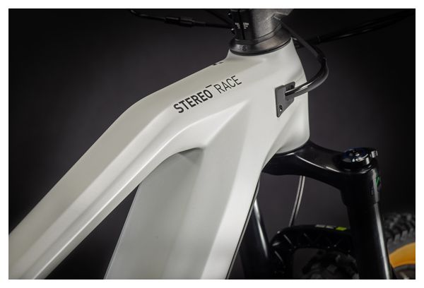 Cube Stereo Hybrid 140 HPC Race 625 Electric Full Suspension MTB Sram NX/SX Eagle 12S 625 Wh 29'' Grey Yellow 2021