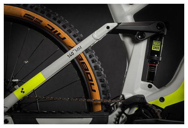 Cube Stereo Hybrid 140 HPC Race 625 Electric Full Suspension MTB Sram NX/SX Eagle 12S 625 Wh 29'' Grey Yellow 2021