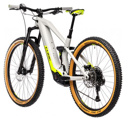 Cube Stereo Hybrid 140 HPC Race 625 Electric Full Suspension MTB Sram NX/SX Eagle 12S 625 Wh 29'' Grey Yellow 2021