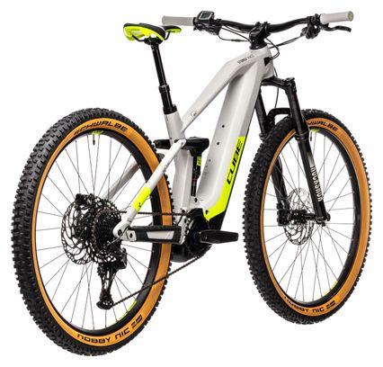 Cube Stereo Hybrid 140 HPC Race 625 Electric Full Suspension MTB Sram NX/SX Eagle 12S 625 Wh 29'' Grey Yellow 2021