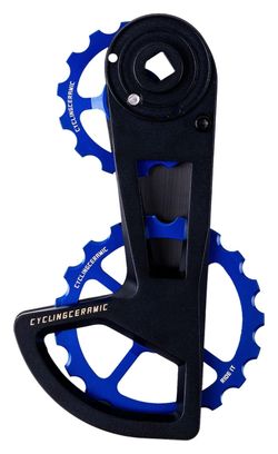 Jaula de desviador CyclingCeramic OSPW Race 14/19T para desviador Sram Red / Force / Rival AXS y XPLR AXS 12S Azul