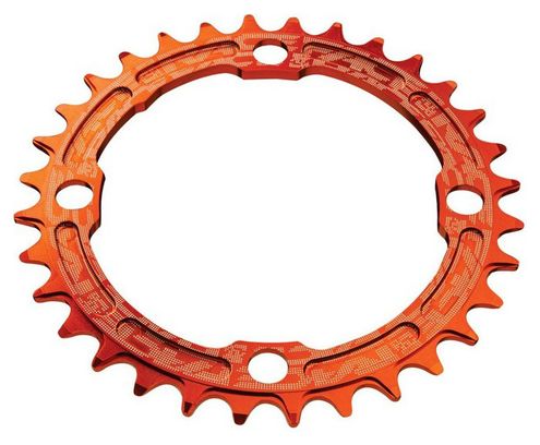 Race Face Narrow Wide Single Chainring 104mm BCD (Threaded Holes) Orange