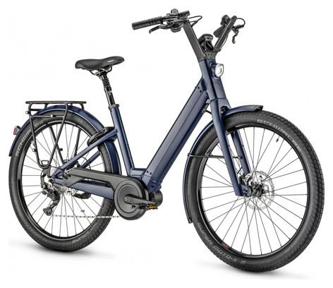 Vélo de Ville Électrique Moustache Lundi 27.1 Shimano Deore 10V 400 Wh 27.5'' Bleu Minuit