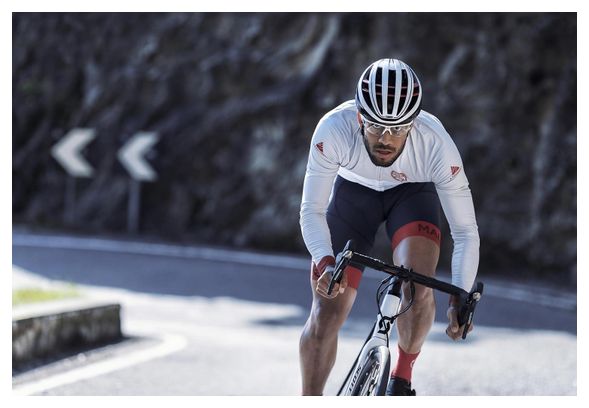 Casque Abus Aventor Blanc Rouge