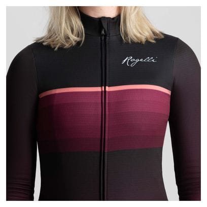 Maillot Manches Longues Velo Rogelli Impress II - Femme - Burgundy/Coral