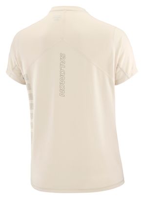 Maillot de manga corta para mujer Salomon Sense Aero Beige