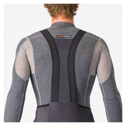 Castelli Espresso Grau Lange Trägerhose