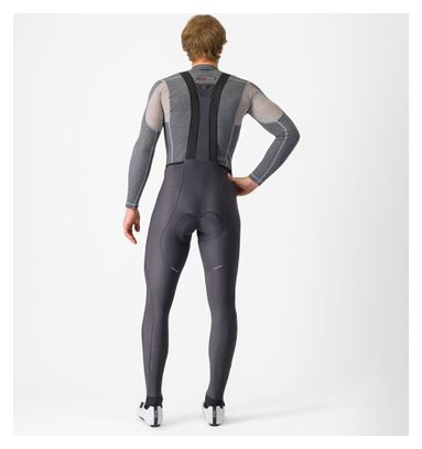 Castelli Espresso Grau Lange Trägerhose