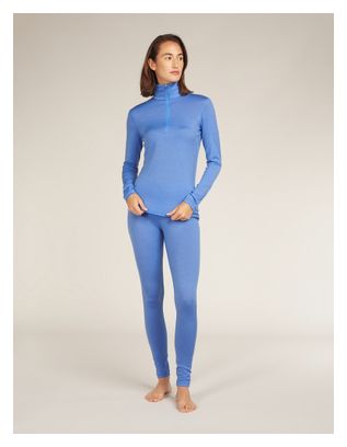 Baselayer Femme Icebreaker 1/2 Zip Merino 200 Oasis Bleu