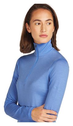 Icebreaker Women's 1/2 Zip Merino 200 Oasis Blue Baselayer