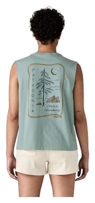 Canotta donna Patagonia Clean Climb Roots Blue