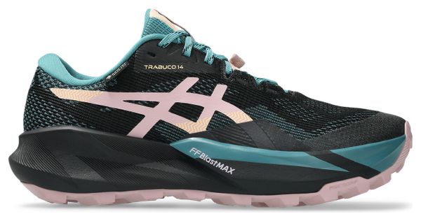 Asics Trabuco 14 GTX Trail Running Shoes, Black/Blue/Pink, Women's