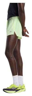 Pantalones cortos New Balance RC Ultra Light Printed 3in amarillos para hombre