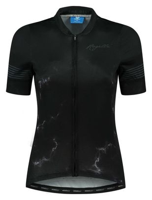 Maillot Manches Courtes Velo Rogelli Marble - Femme - Noir/Gris