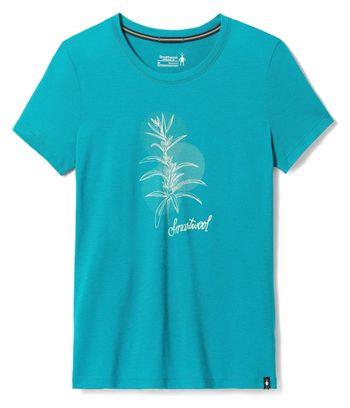 T-Shirt Manches Courtes Femme Smartwool SagePntGrphTSl Bleu