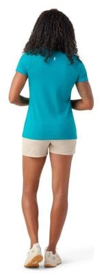 T-Shirt Manches Courtes Femme Smartwool SagePntGrphTSl Bleu