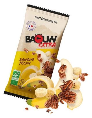 Baouw Extra Banaan / Pecan Energierepen 50g (Doos van 12 repen)