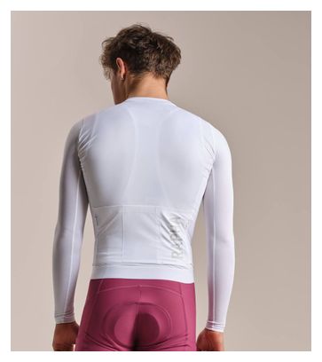 Maglia a maniche lunghe Rapha Pro Team Lightweight bianca da uomo