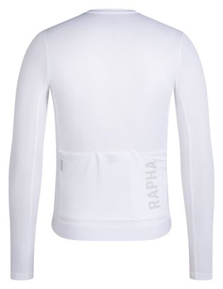 Maglia a maniche lunghe Rapha Pro Team Lightweight bianca da uomo