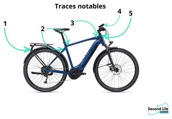 Producto renovado - Bicicleta eléctrica de montaña Giant Explore E+ 2D GTS Shimano Alivio 9V 500 Wh Metallic Navy