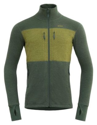 Men's Devold Egga Grid Merino Jacket Green