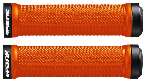 Paar Orange Spank Löffel Griffe