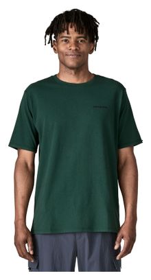 Maglietta Patagonia P-6 Logo Responsibili-Tee Verde Uomo