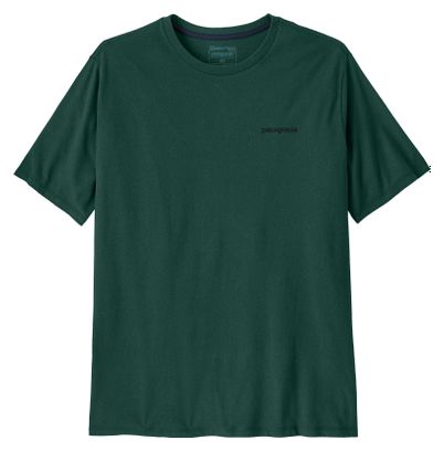 Maglietta Patagonia P-6 Logo Responsibili-Tee Verde Uomo