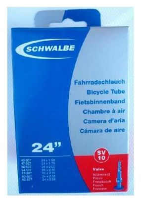 MTB LUCHTBAND 24X1.50/2.40 VP SCHWALBE SV10 (UITNEEMBARE SCHAAL)