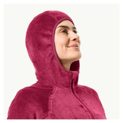 Jack Wolfskin Women's Rotwand Hooded Fz Fleece Pink