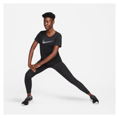 Maillot manches courtes Femme Nike Dri-Fit Swoosh Noir